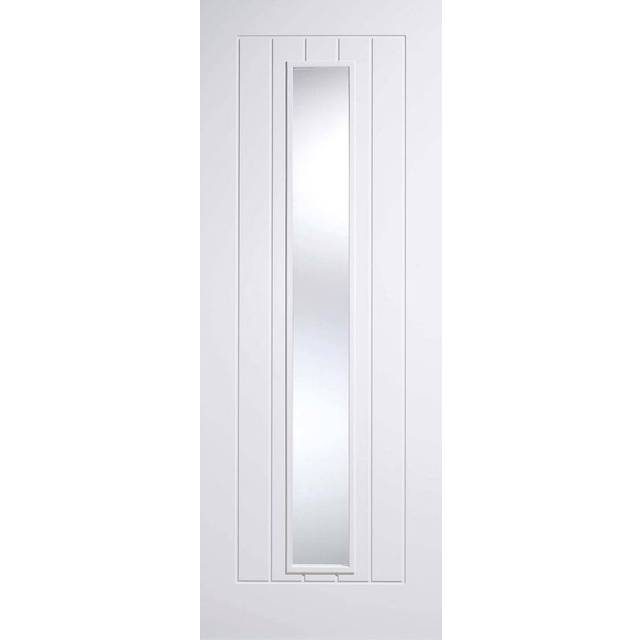 LPD Mexicano Solid Core Internal Door - White Primed - 1L Clear Glazed 1981 x 838mm White WFMEXGL33