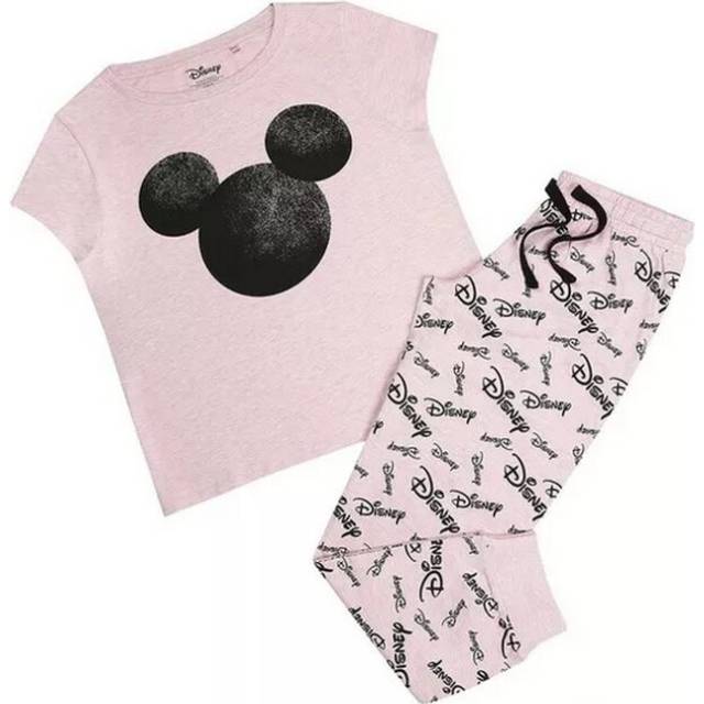 Disney - Dusty Mickey Mouse Silhouette Long Pyjama Set - Dusty Pink - Small