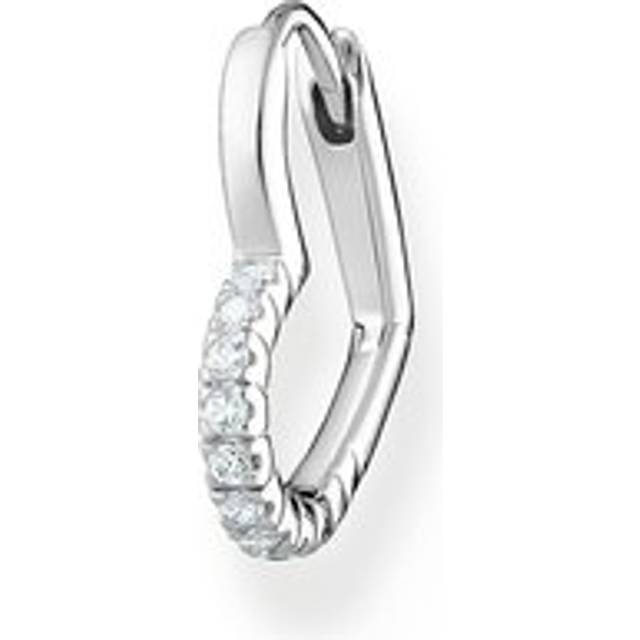 Thomas Sabo Charm Club Sterling Silver Heart Hoop Earring - Silver