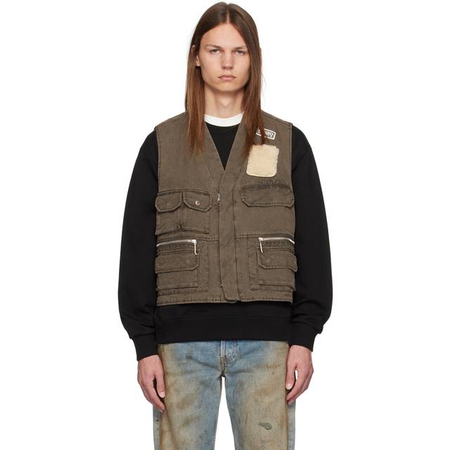 Kenzo Khaki Mutlipocket Vest - TAUPE - S