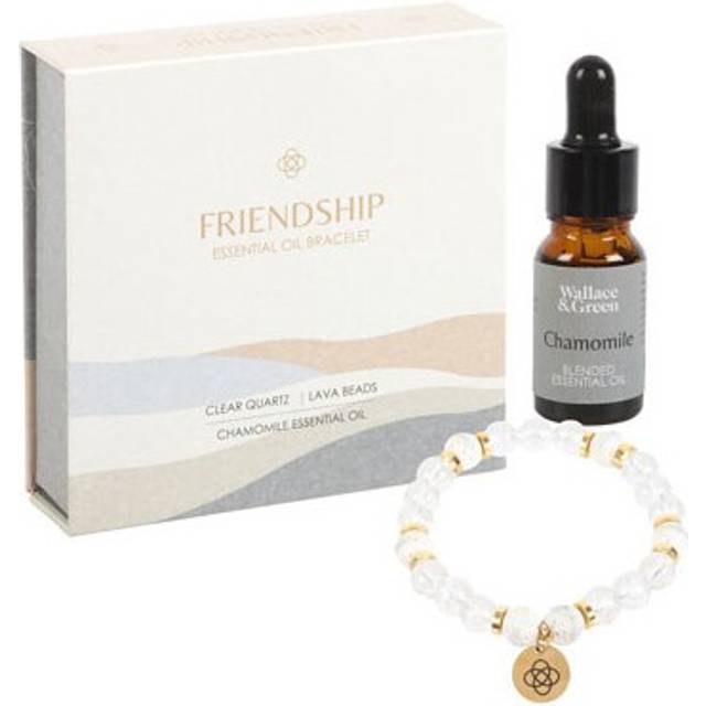 Something Different Friendship Clear Quartz Essential Oil Bracelet, Clear