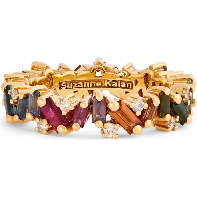 Suzanne Kalan Yellow Gold and Rainbow Sapphire Frenzy Eternity Ring - 6
