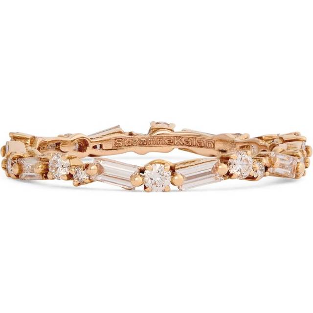 Suzanne Kalan Rose Gold and Diamond Thin Mix Eternity Ring - 6