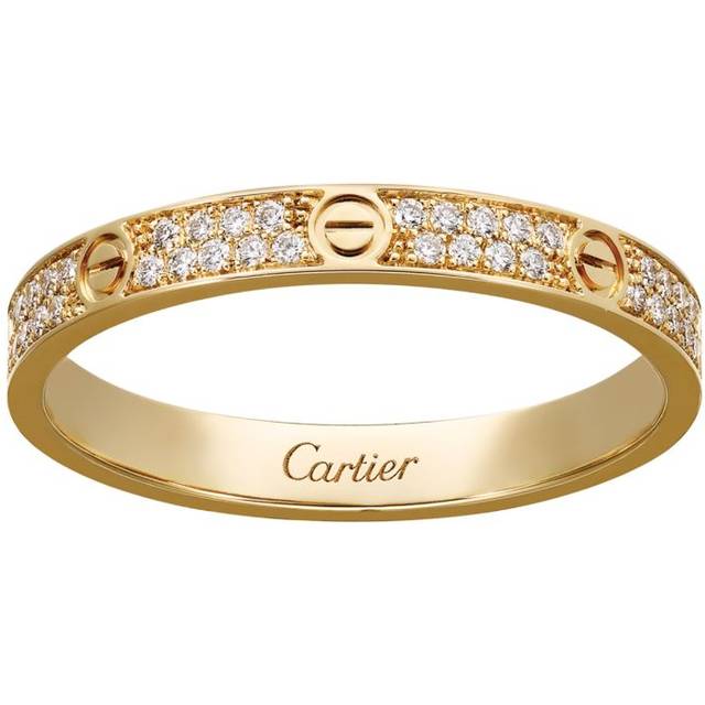 Cartier Small Yellow Gold and Diamond Love Ring - 51
