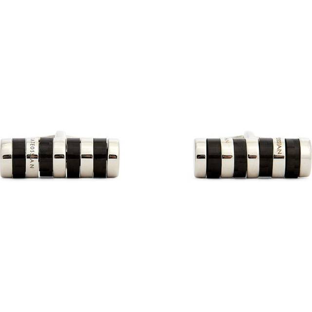 Tateossian Rhodium-Plated Rotating Cylindrical Cufflinks - Silver - One size