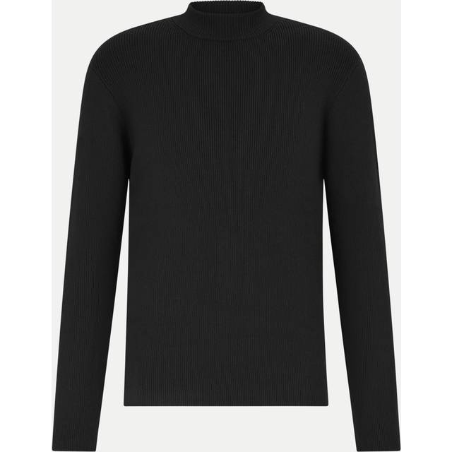 Drykorn, Turtlenecks, male, Black, 2XL, Ribbed High Neck Jumper