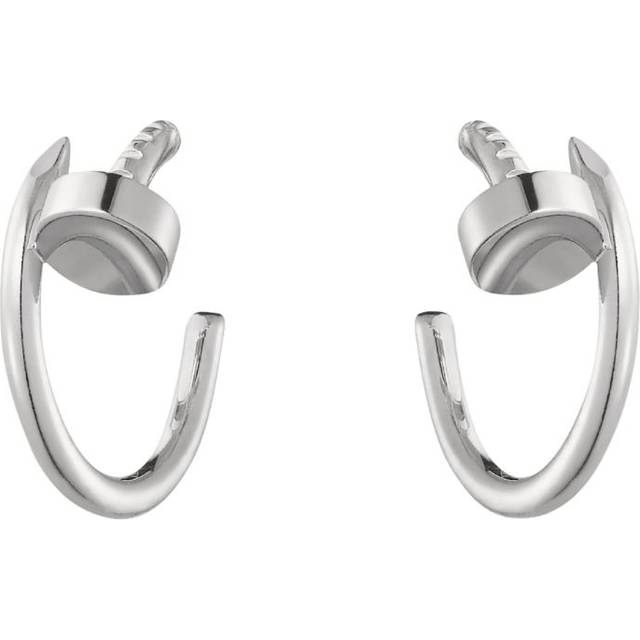 Cartier White Gold Juste un Clou Hoop Earrings - One size