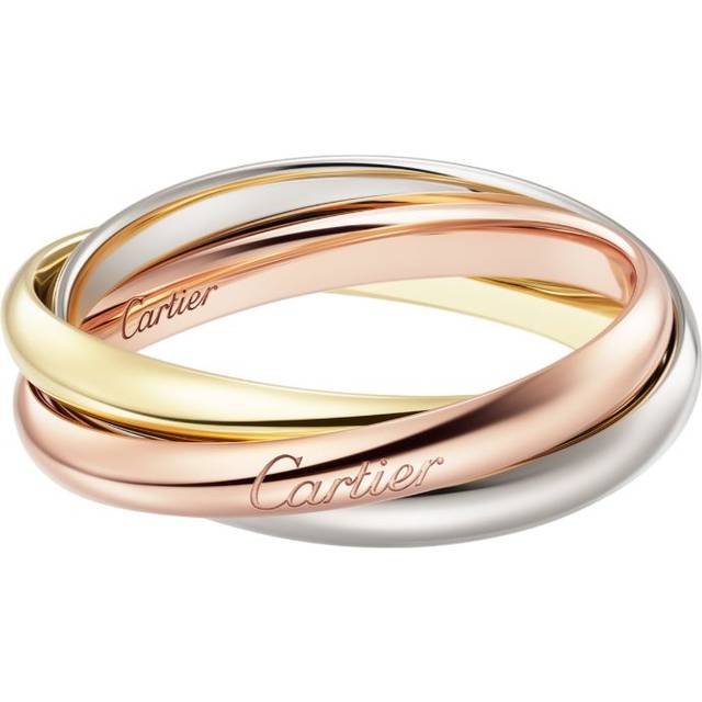 Cartier Small White, Yellow and Rose Gold Trinity Ring - 45