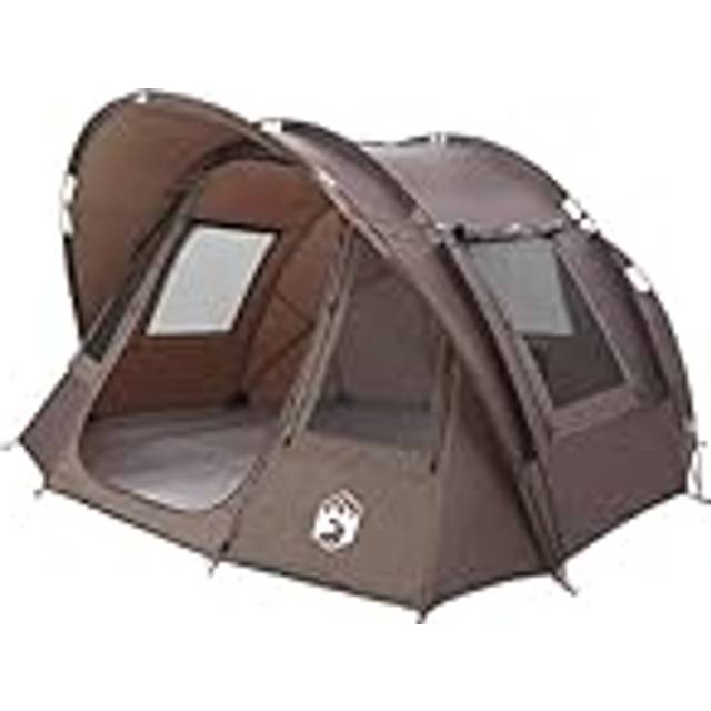 vidaXL Fishing Tent 2-Person Brown Waterproof