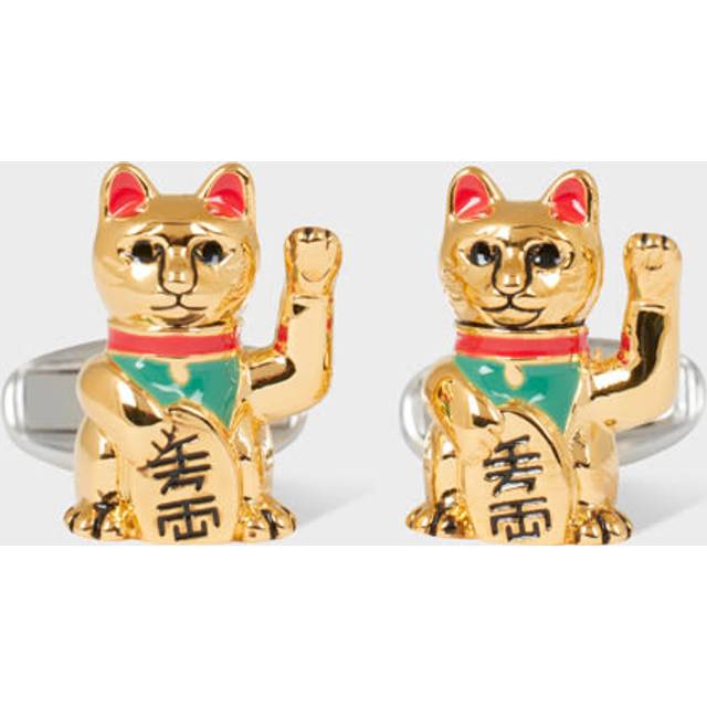 Paul Smith Lucky Gold Cat Cufflinks - One Size