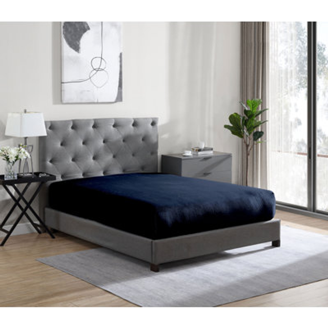 "Cathay Home King Flannel-Plush Fitted Sheet - Ultra Soft & Thick Plush  No-Pilling - All Season Cozy Warmth - 12"""" Deep Pocket Fitted Sheet Only (King"