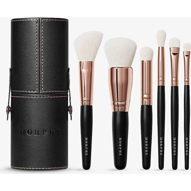 Morphe Rose Away Makeup Brush Set - 6 Pieces + Storage Tub