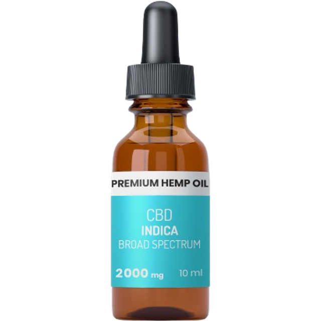 Premium CBD-olja 20% 2000mg Indica - 10 ml