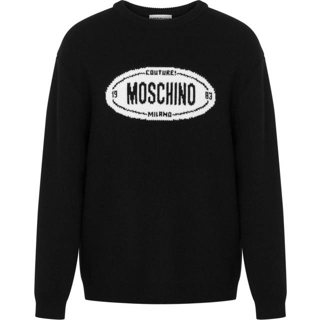 Moschino - logo-intarsia virgin-wool jumper - men - Virgin Wool - 50 - Black