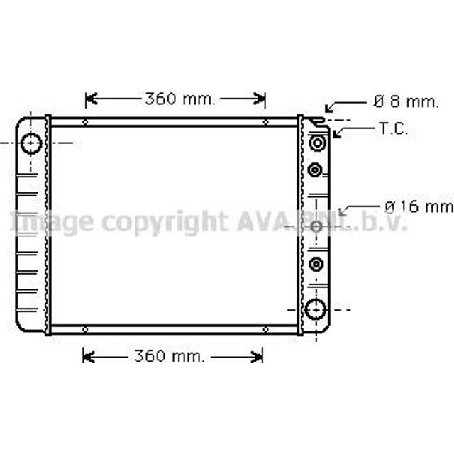 Kylare motorkylning VO2028 Ava Quality Cooling