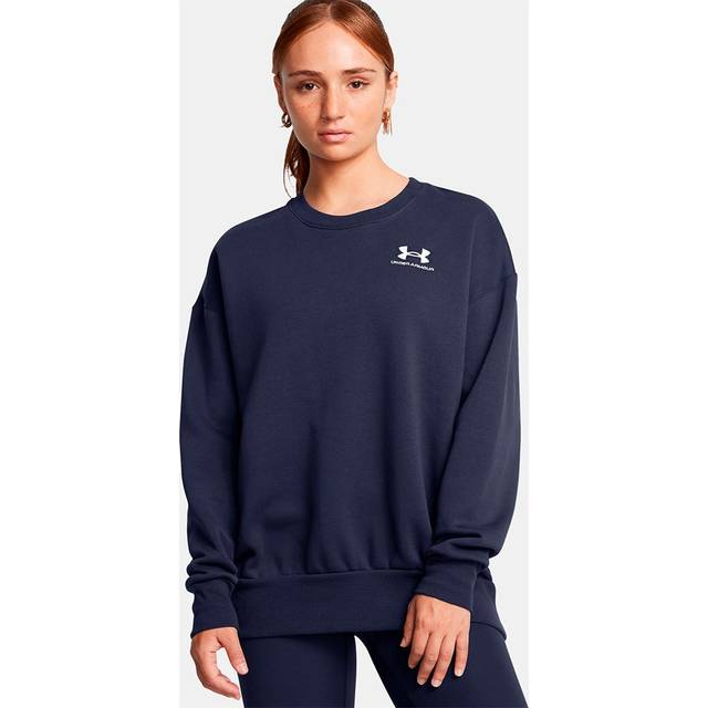 Under Armour Icon Fleece Women's Oversized Crew Midnight Navy / White XS - Blue