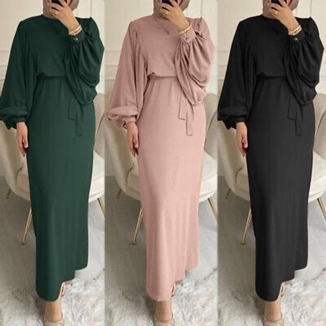 Uk 8-24 womens puff sleeve long maxi dress full length party prom dresses robe