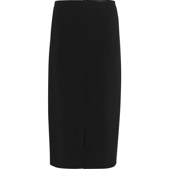 Part Two, Kjol, Dam, L, Klassisk svart midikjol med sprund bak - black (L)