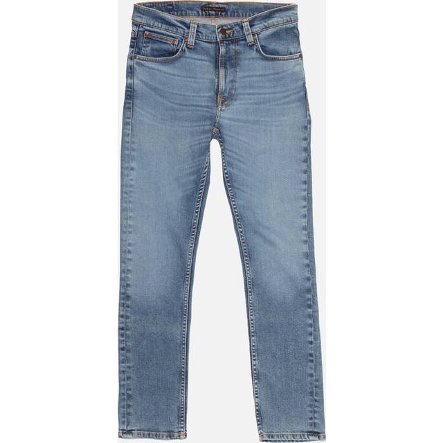 Nudie Jeans Lean Dean Lost Orange Mid Waist Slim Tapered Fit Men's Organic Jeans W27/L32 Sustainable Denim - Blue (W27/L32)