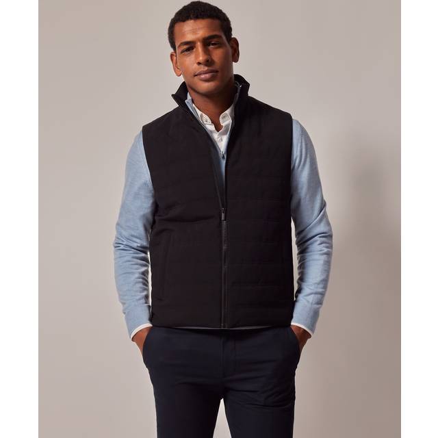 Hawes & Curtis Black Quilted Gilet Size: XL