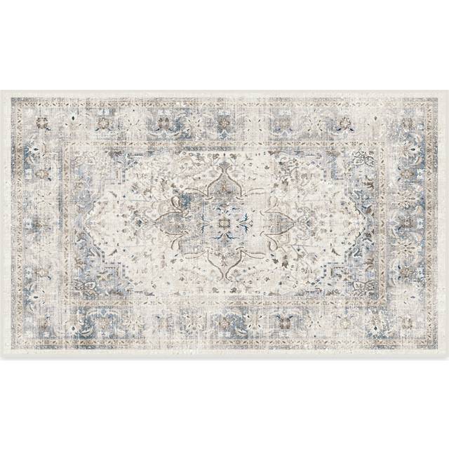 90x150 | Machine Washable Area Rug | Kid & Pet Friendly | Indoor Rugs | Sarrah Blue Quartz Flatwoven Rug | Ruggable (90x150)