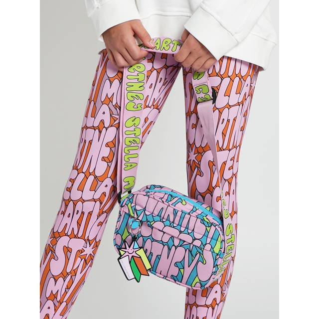 Stella Mccartney Girls /multicolo Kids Brand-print Adjustable-strap Recycled-polyester Cross-body Bag 1size - Multicolor/multicolo