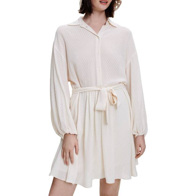 Robe Chemise Fluide Et Ample - Blanc - Maje -  Tissu principal: 100% viscoseDoublure jupe: 100% viscose - Vêtements & accessoires > Prêt à porter > Robe