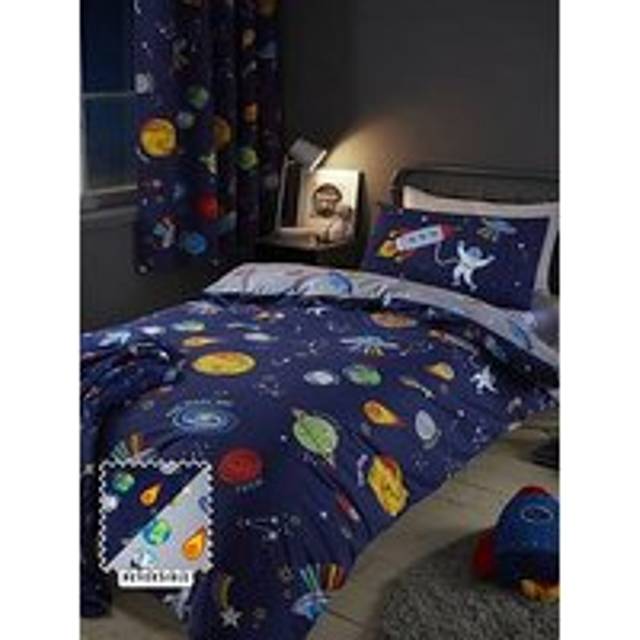 Catherine Lansfield Lost In Space Duvet Cover Set - Blue - Single