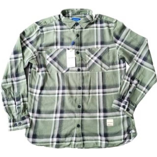 Jack & jones originals jorfinder long sleeve casual smart shirt green check, l