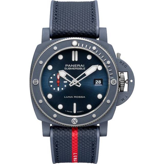 Panerai Ti-Ceramitech Submersible QuarantaQuattro Luna Rossa Watch - Blue - 44mm