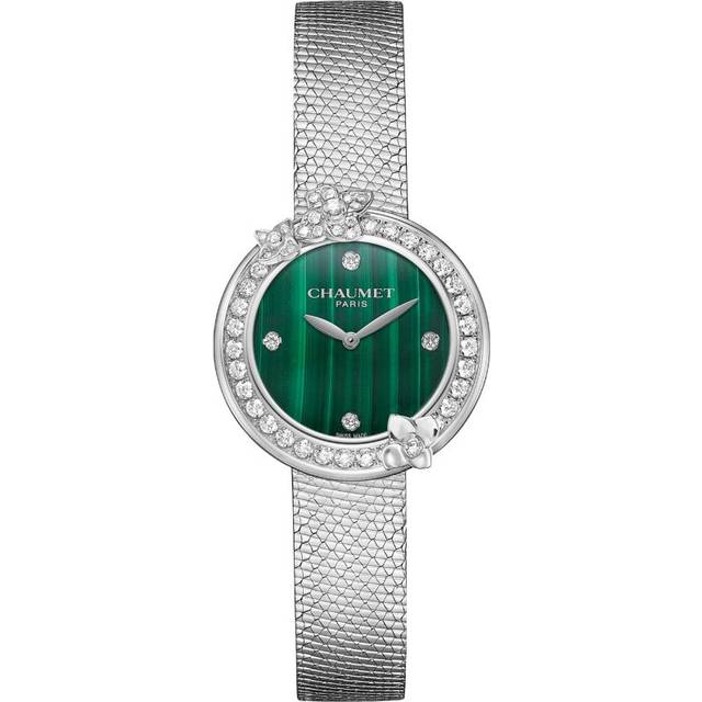 Chaumet Stainless Steel and Diamond Hortensia Watch - Silver - 28mm