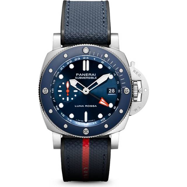 Panerai Titanium Submersible Gmt Luna Rossa Titanio Watch - Blue - 42mm