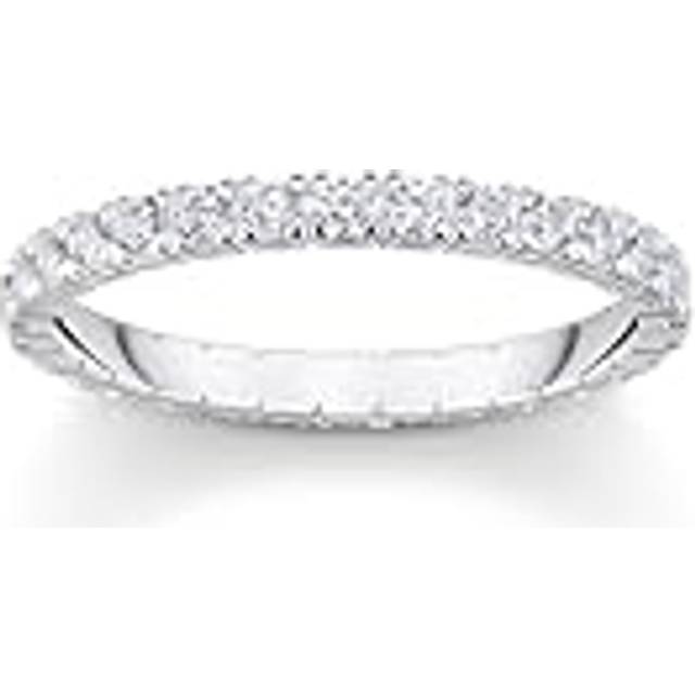 Thomas Sabo Silver ring in delicate design with white zirconia white TR2467-051-14-56 - silver-coloured/white