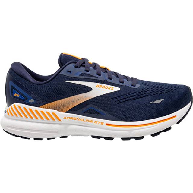 Brooks Adrenaline GTS 23 Herr Sneaker, Peacoat Ultramarine Orange, 45.5 EU