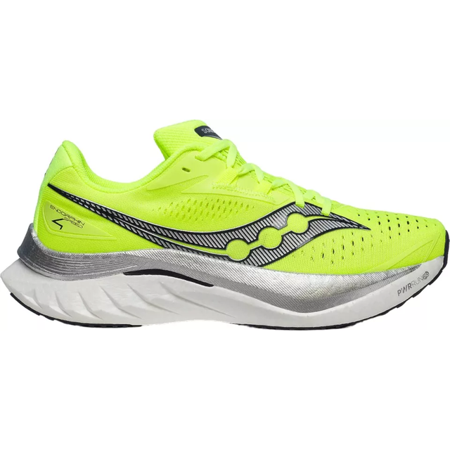 Saucony Men's Endorphin Speed 4 Sneaker, Citron/Navy, 7