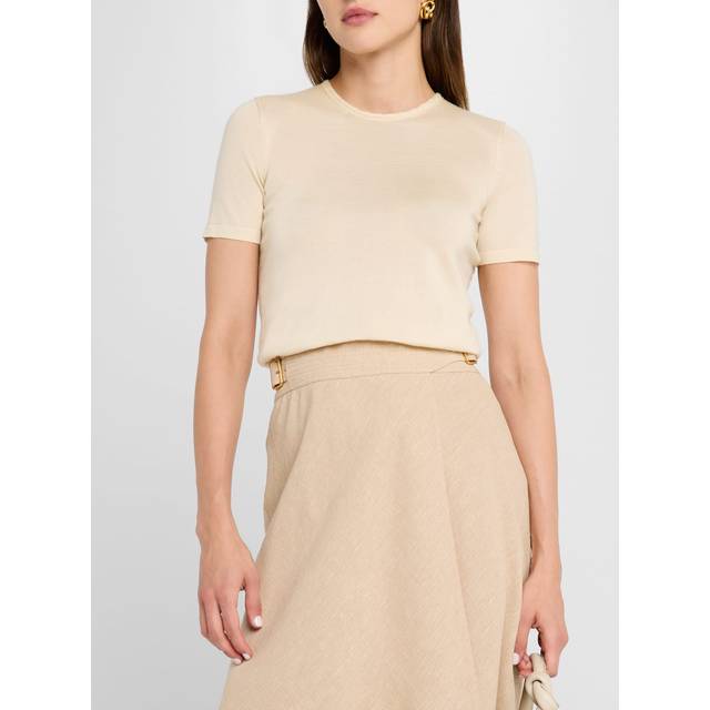 Rimella Cashmere-Silk Crewneck Sweater - CASHEW CREAM - 42 IT (6 US)