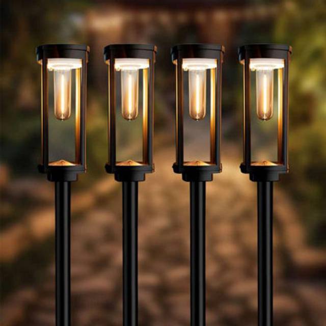 Suri Coastal Solar Lavenham Stake Light - Black - Set Of 4