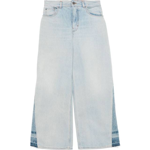 Chloé - high-rise wide-leg jeans - women - Polyester/Cotton/Calf Leather/Cotton - 27 - Blue