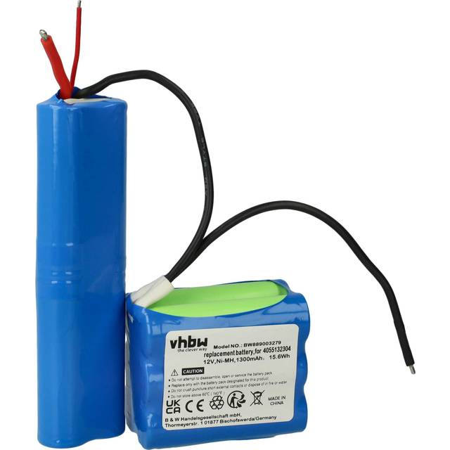 vhbw 1x Battery compatible with Electrolux ZB2911P 90027234700, 90027206500 Vacuum Cleaner (1300 mAh, 12 V, NiMH)