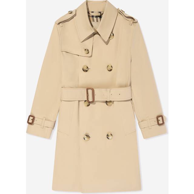 Burberry Kids Beige Belted Trench Coat - HONEY - 8Y