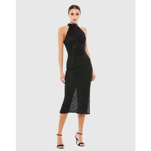 Mac Duggal Embellished Faux Wrap Gown