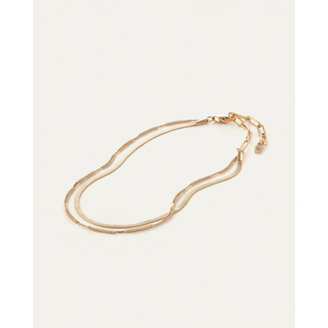 Surfside Gold-Tone Anklet - Canadian jewellery brand Jenny Bird offers contemporary designs in a variety of must-have, on-trend silhouettes. The brand’s lightweight bracelets, rings, necklaces and earrings are finished with custom closures and thoughtful details, for stackable, easy-to-wear style.