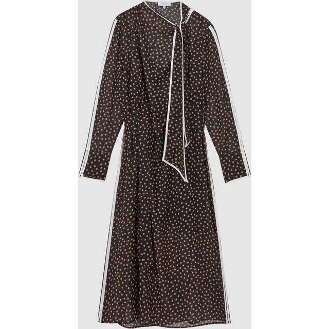 Reiss Aria Spot Print Midi Dress