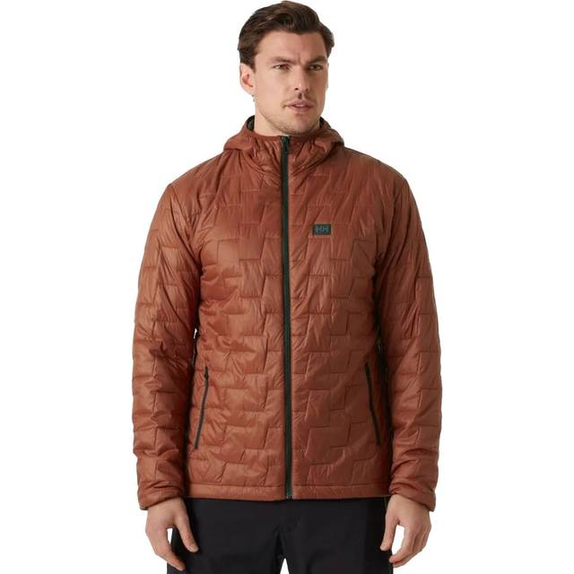 Helly Hansen Men's Lifaloft Hooded Lightweight Insulator Jacket Brown XL - Iron Oxide Brown