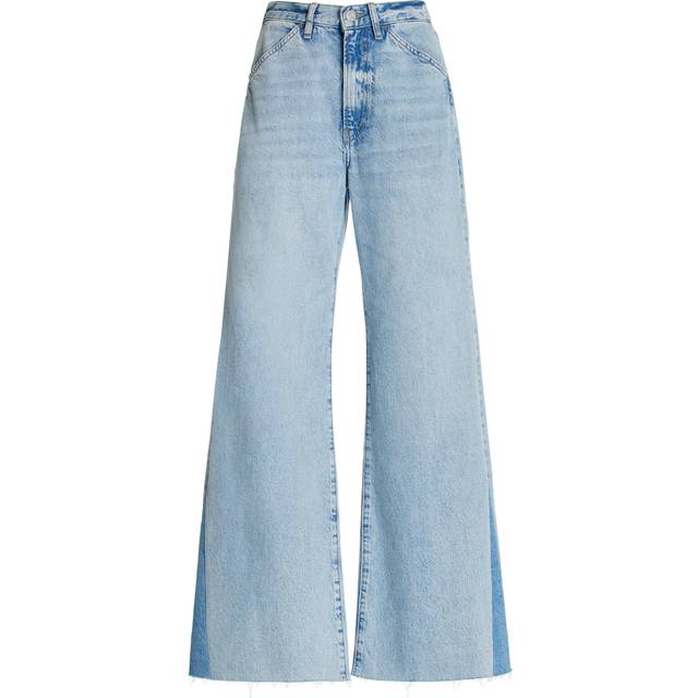 Blue Wash Baggy Palazzo Outseam Jean - Navy (26)