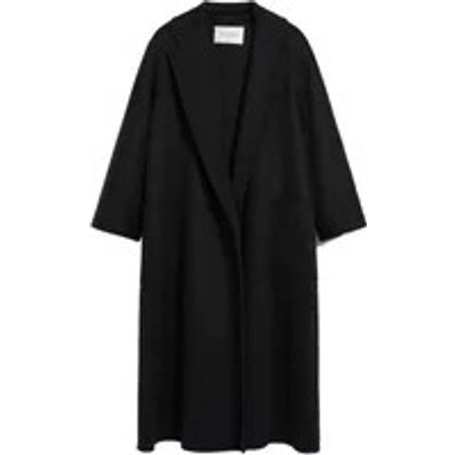 Max Mara, Single-Breasted Coats, female, Gray, 4XS, Grey Wool Blend Open Coat