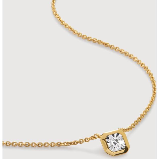 Monica Vinader Solitaire Lab Grown Diamond Pendant Necklace