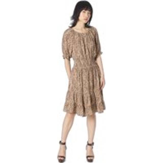 Women's smocked dress b.young Joella - Marron