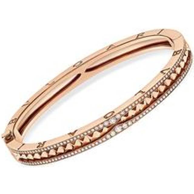 Bvlgari Rose Gold and Diamond B. zero1 Rock Bracelet - S/M