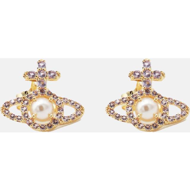 Vivienne Westwood Olympia Pearl Earrings, Gold Plated